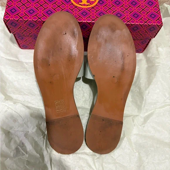 Tory Burch Light Gray Slide Sandals - Picture 3 of 11